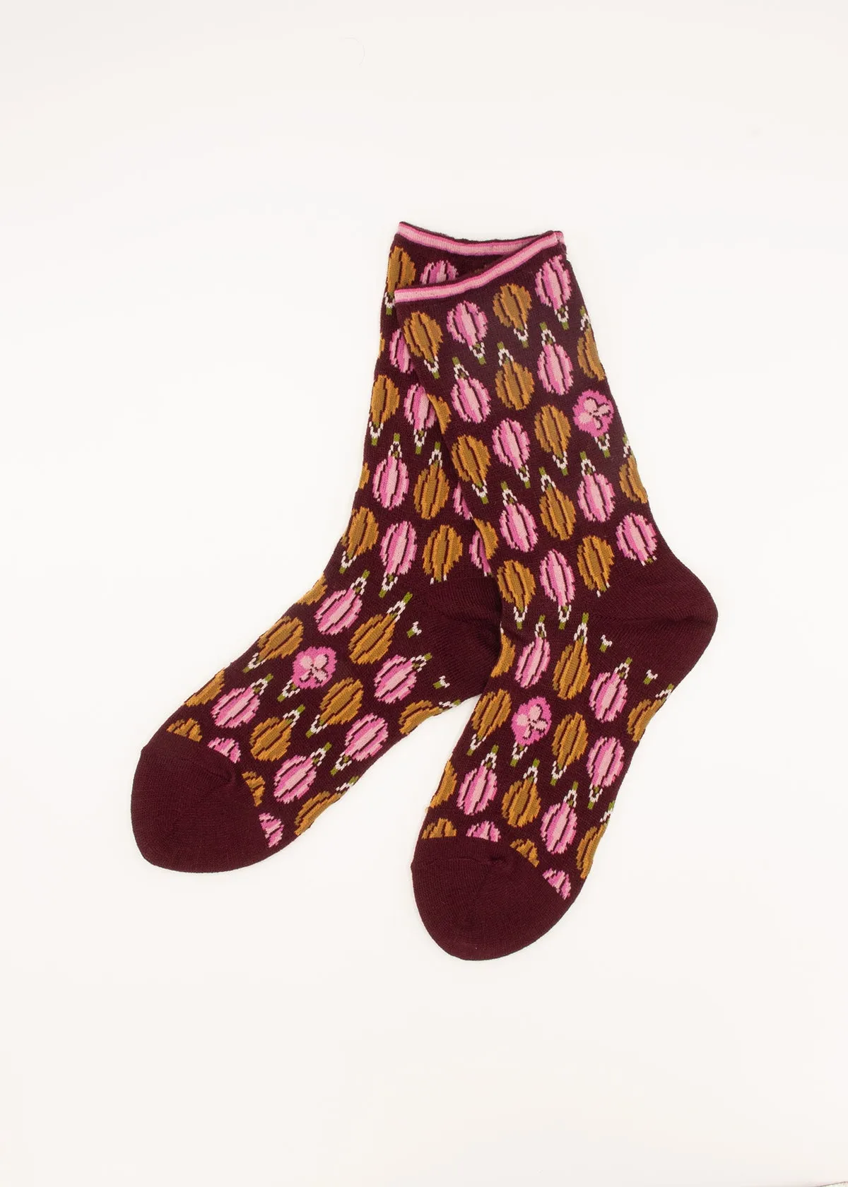 Antipast Floating Drop Mid Socks - Wine