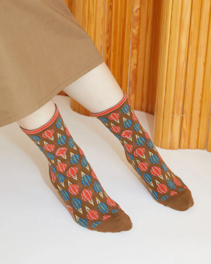 Antipast Floating Drop Mid Socks - Wine