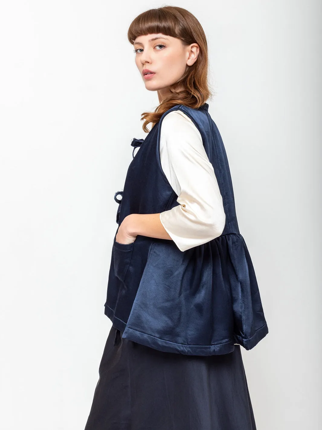 Body Warmer Top - Navy