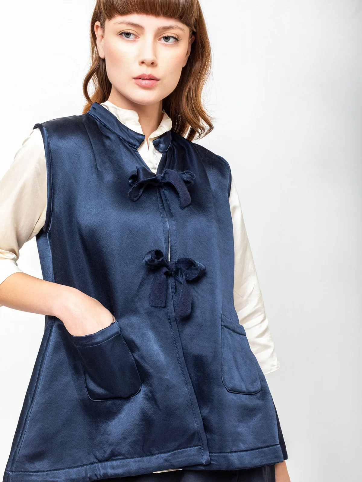 Body Warmer Top - Navy