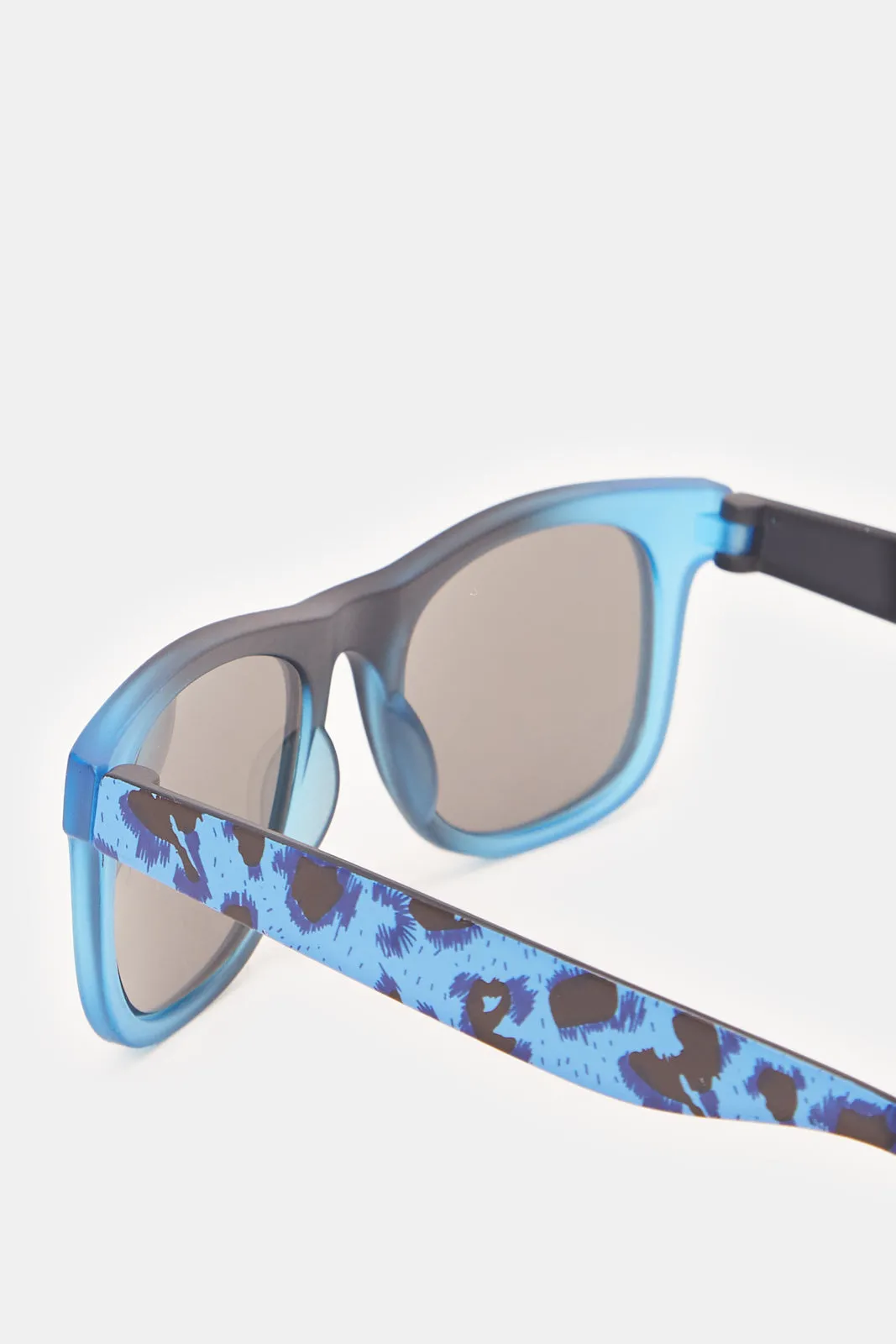 Boys Blue Printed Wayfarer Sunglasses