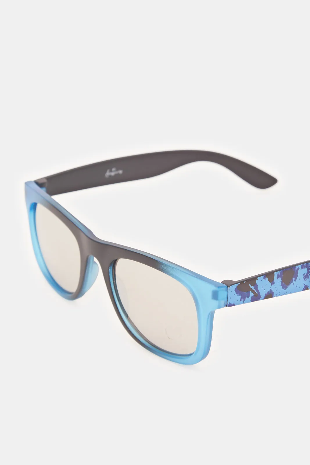 Boys Blue Printed Wayfarer Sunglasses