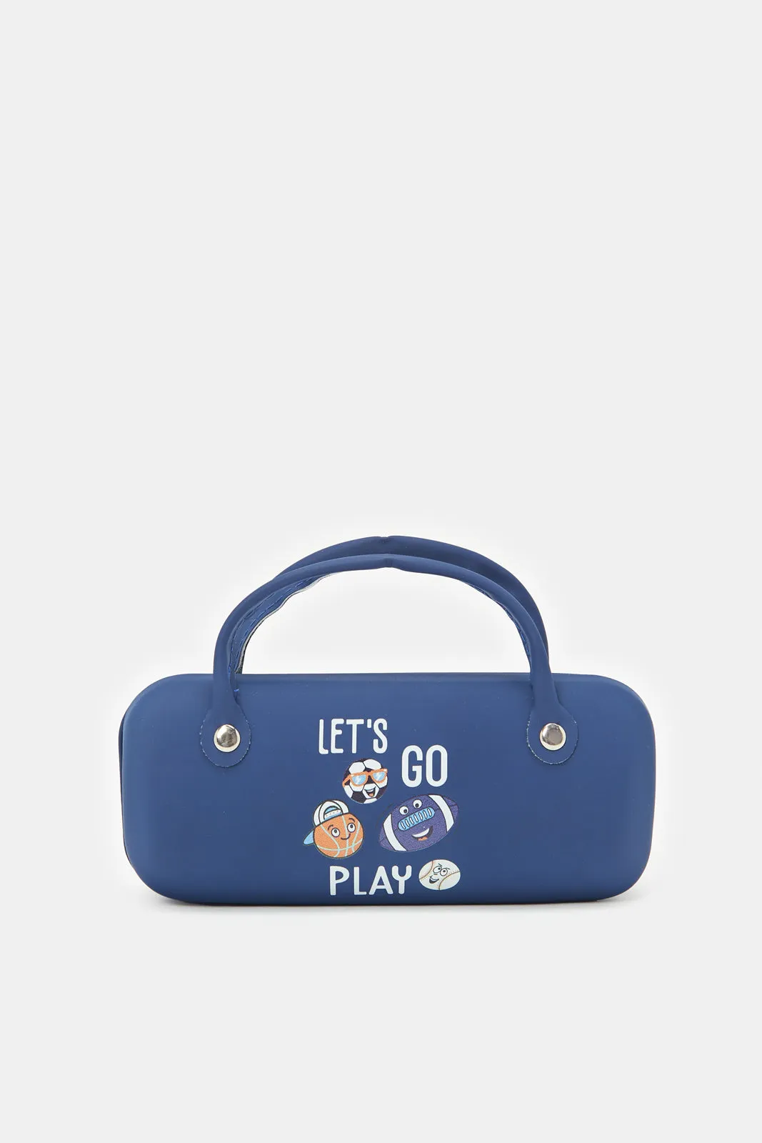 Boys Blue Wayfarer Sunglasses With Printed Case
