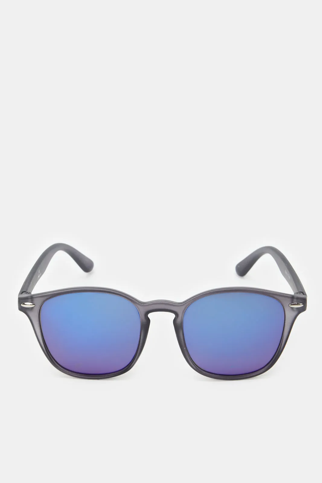 Boys Grey Wayfarer Embellished Sunglasses