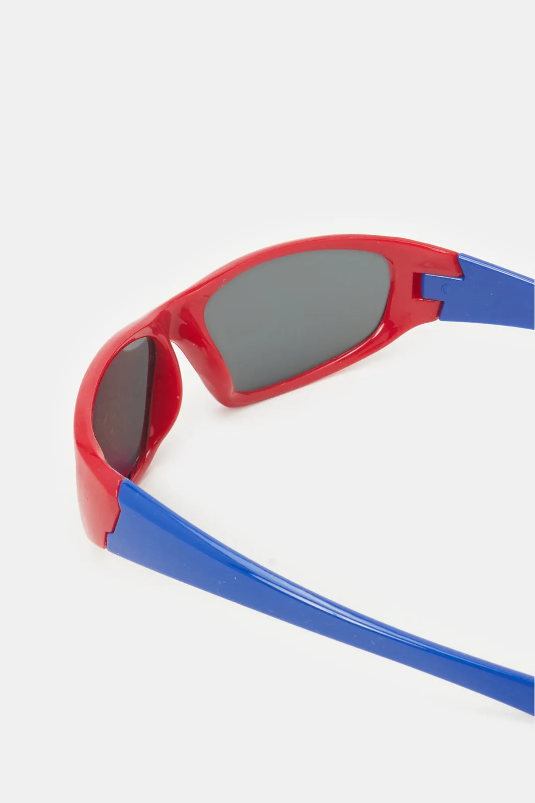 Boys Red And Blue Wayfarer Sunglasses With Printed Case (2 Piece)