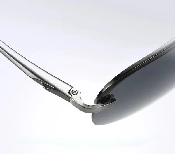 Classy Men Rimless Black Aviator Sunglasses