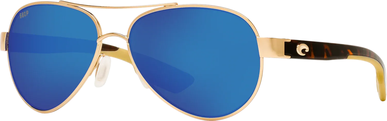 Costa Del Mar Loreto Sunglasses - Rose Gold/Blue Mirror 580P”