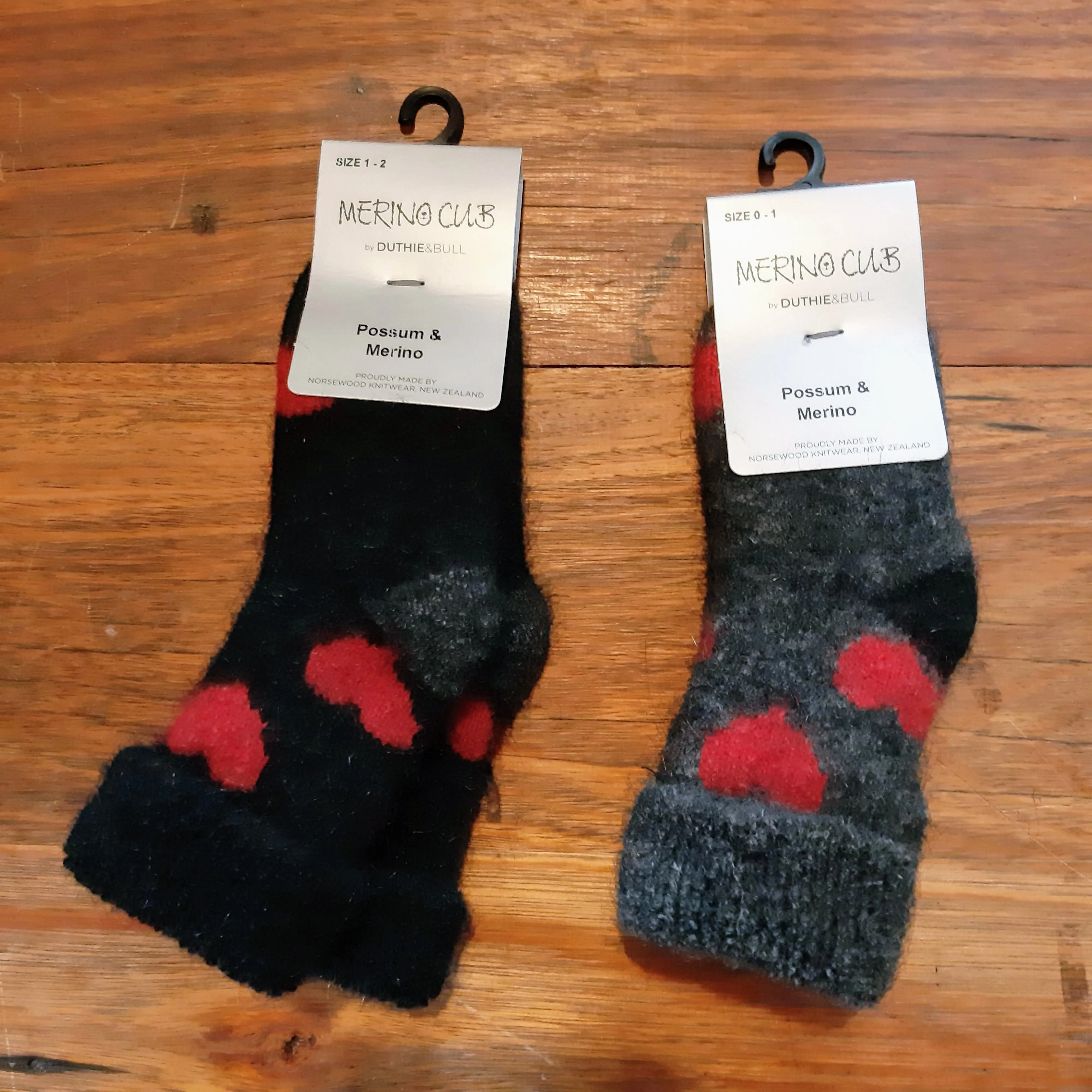 Duthie & Bull Possum Merino Patterned Baby Socks