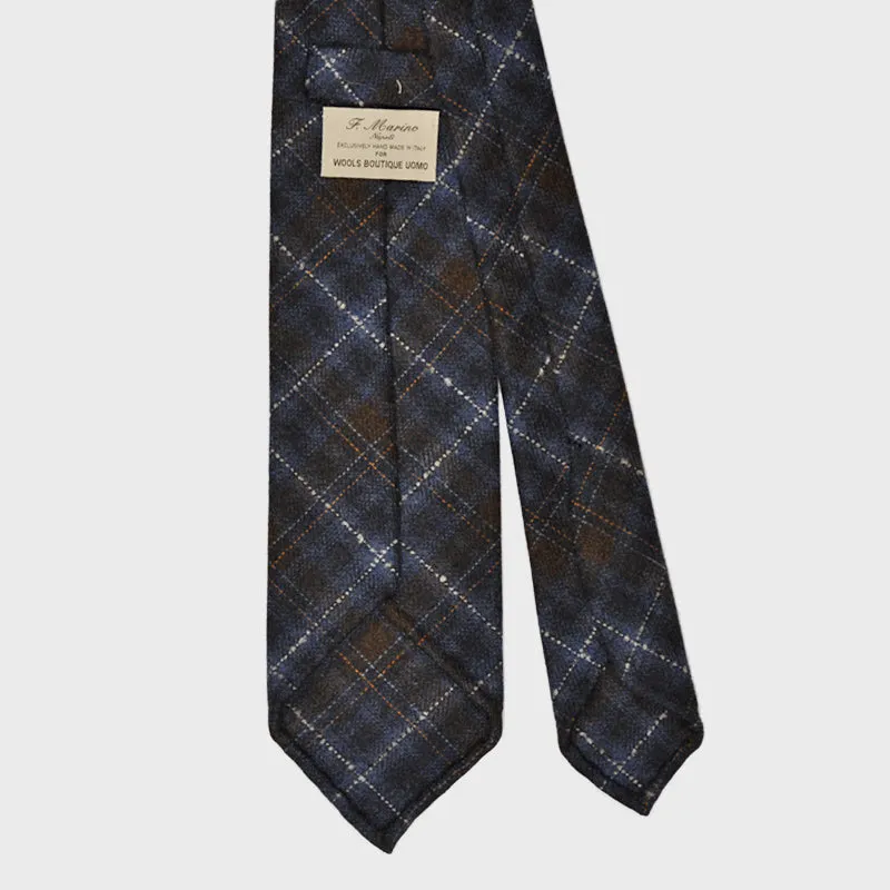 F.Marino Handmade Tie 3-Fold Holland&Sherry Wool Prince of Wales
