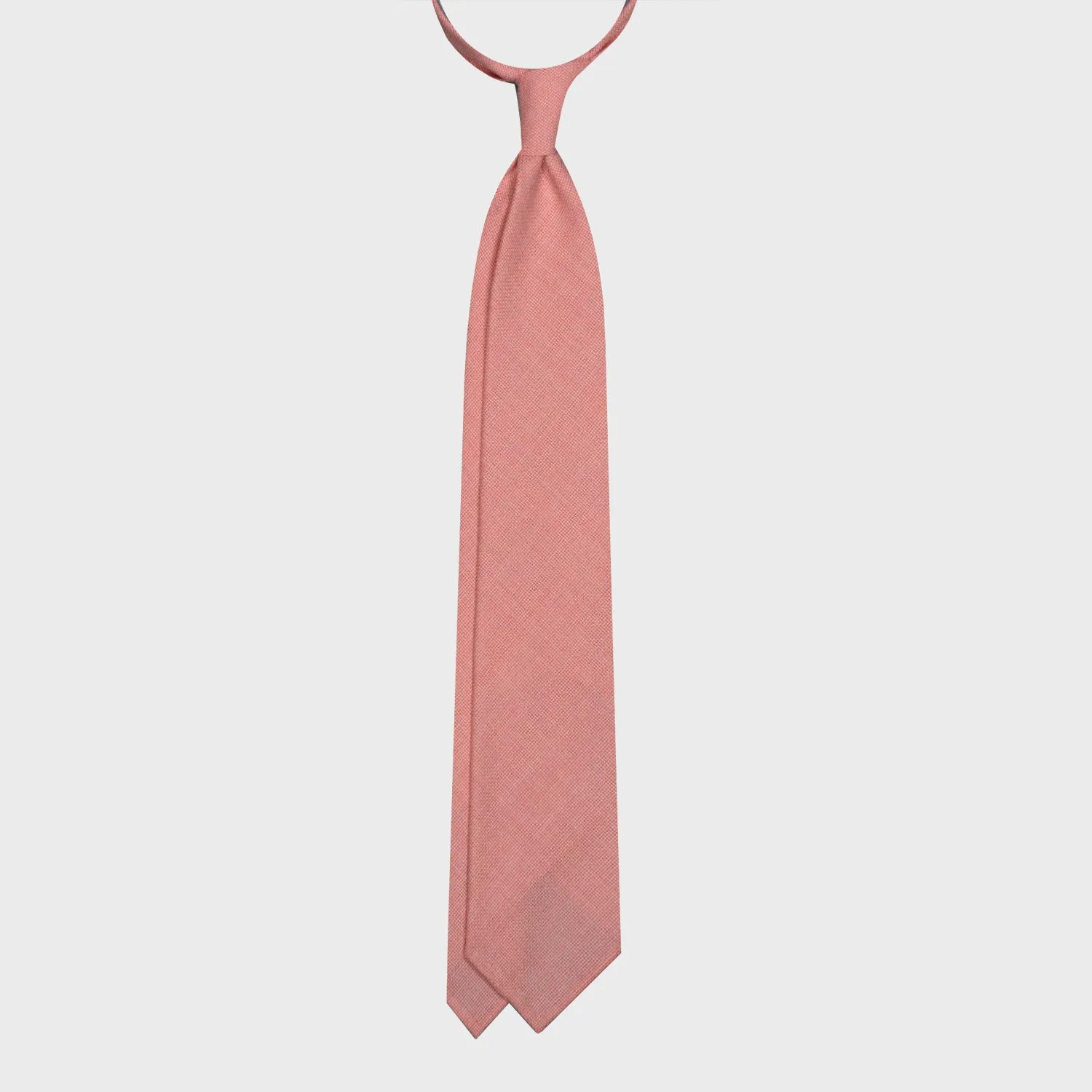 F.Marino Wool Tie 3 Folds Pink