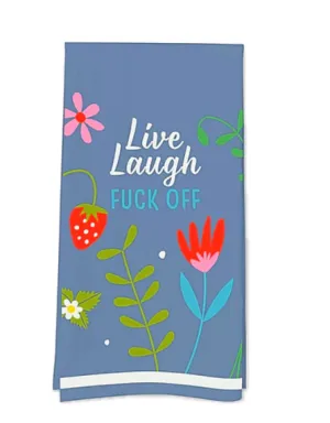 Funatic Tea Towel - Live Laugh Fuck Off