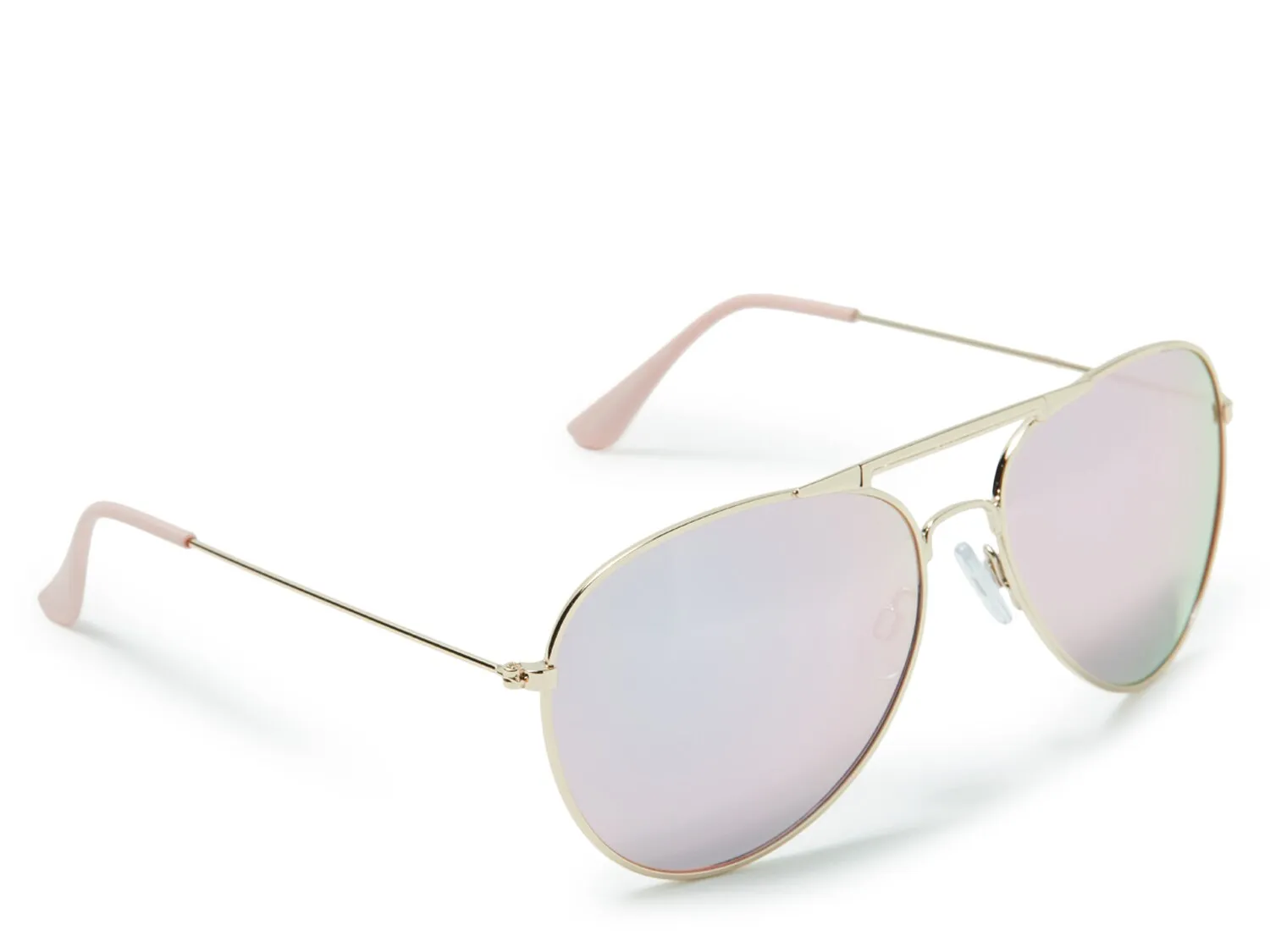 Kelly & Katie Accomplice Aviator Sunglasses, Pink/Light Gold