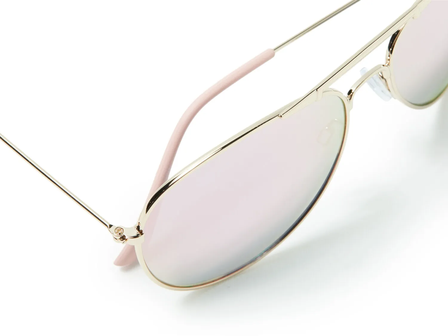 Kelly & Katie Accomplice Aviator Sunglasses, Pink/Light Gold