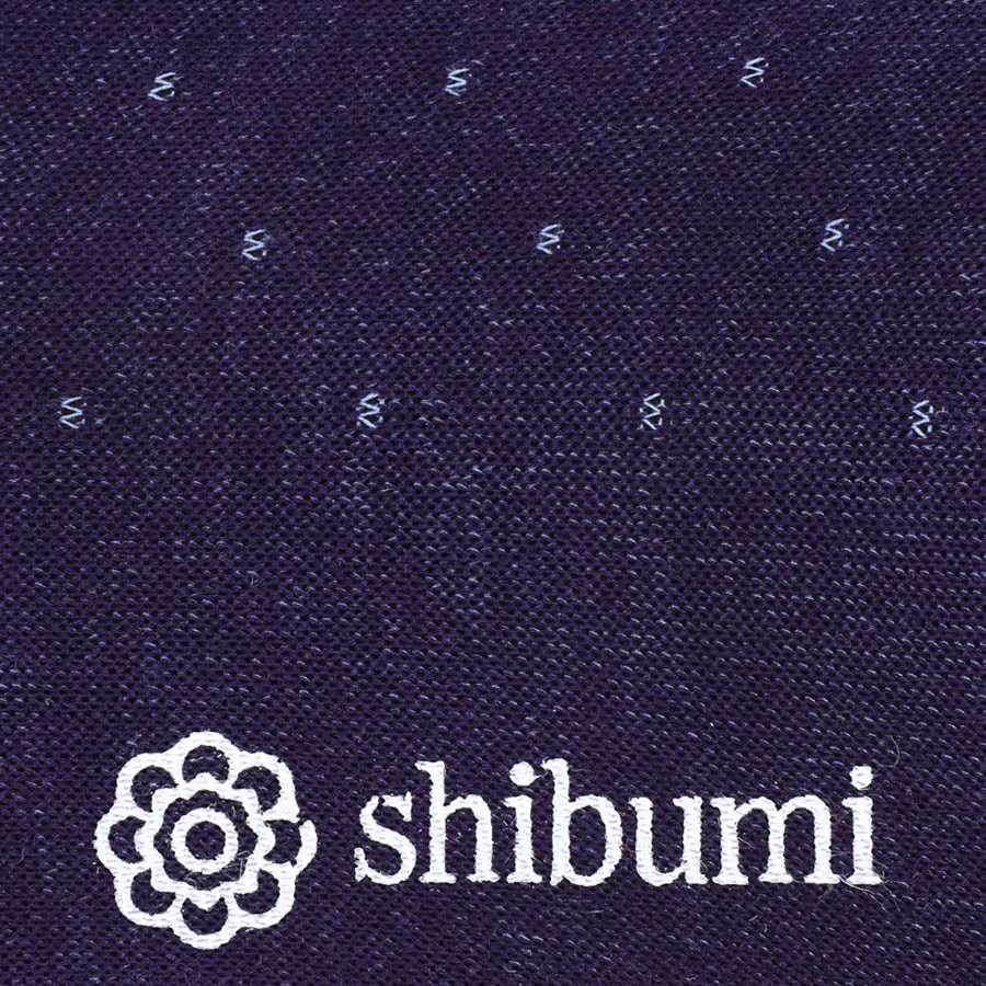 Knee Socks - Dots - Eggplant - Pure Cotton