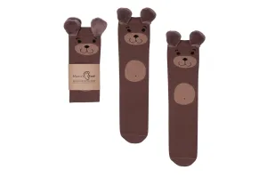 Mama's Feet Children's Knee-High Animal Socks with ears - Bear