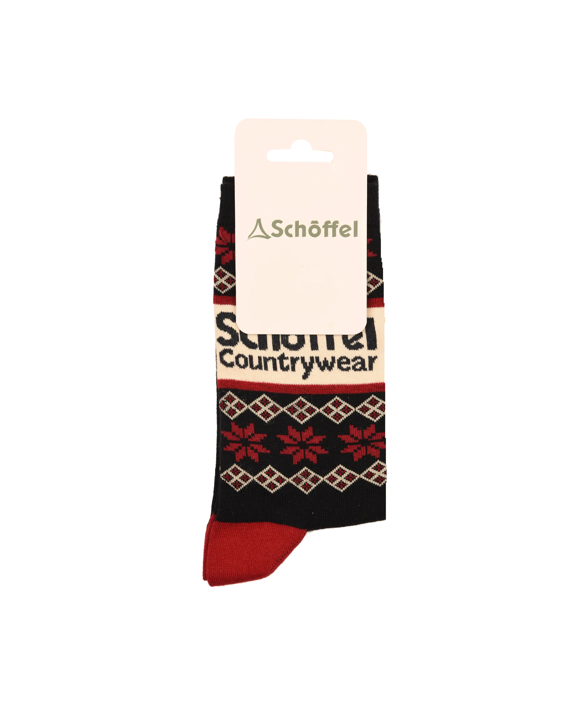 Men's Cotton Socks - Navy Fairisle