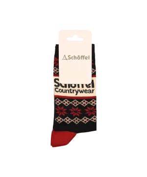 Men's Cotton Socks - Navy Fairisle
