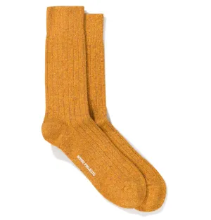 Norse Projects Bjarki Neps Socks – Mustard Yellow