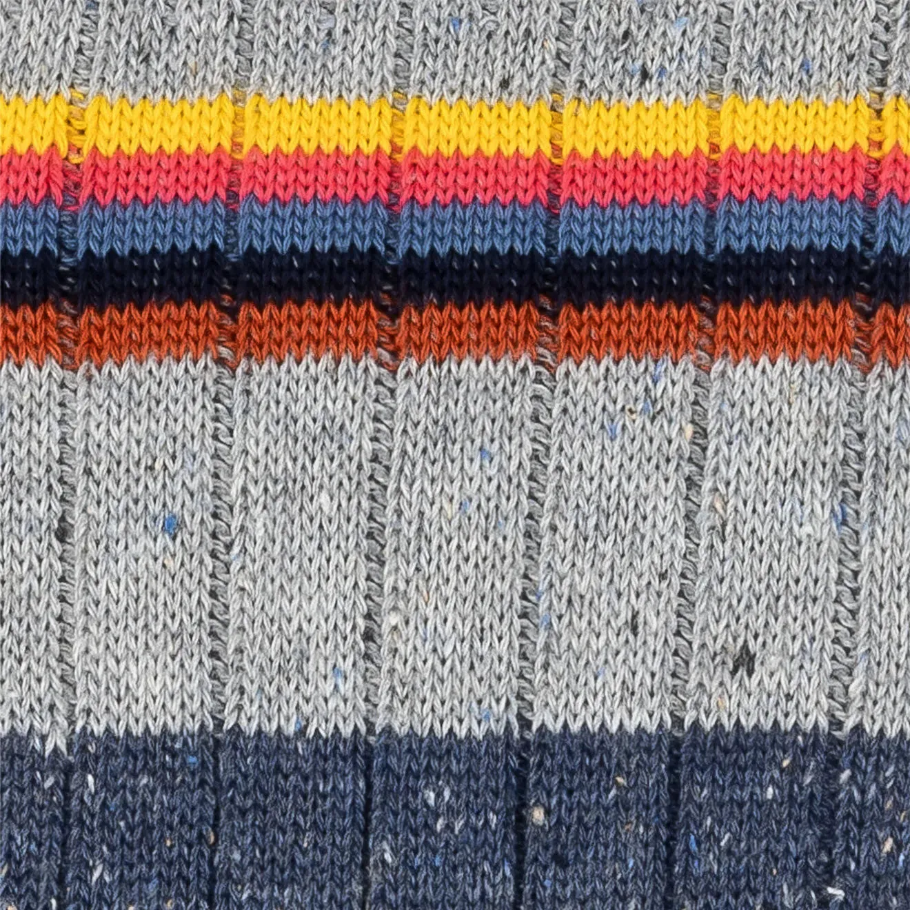 PAUL SMITH Fleck Stripped Ribbed Socks - Grey