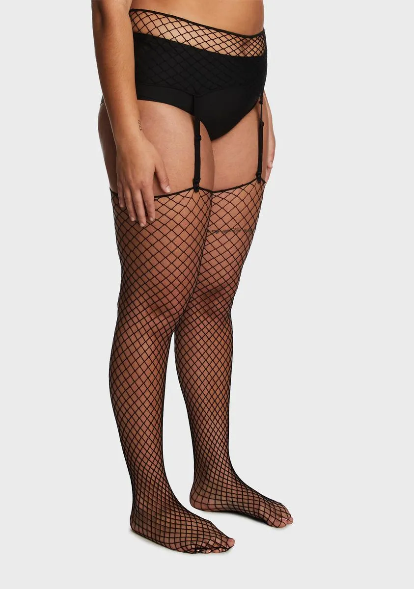Plus Seduce 'Em Garter Belt N' Stockings