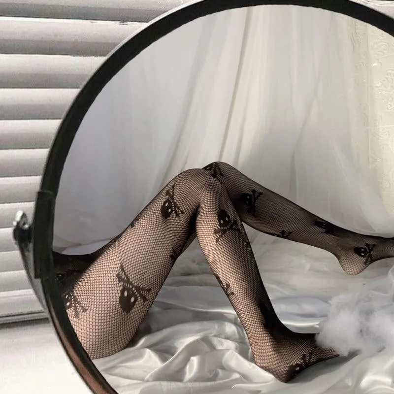 Skull Fishnet Stockings