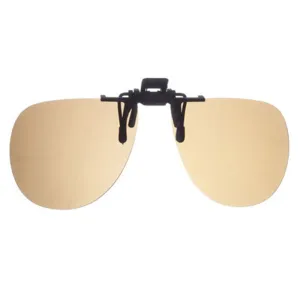 Sunglasses, Clip-On/Flip-Up, Brown