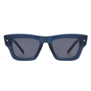 Thick Frame Wayfarer Style Sunglasses in Blue