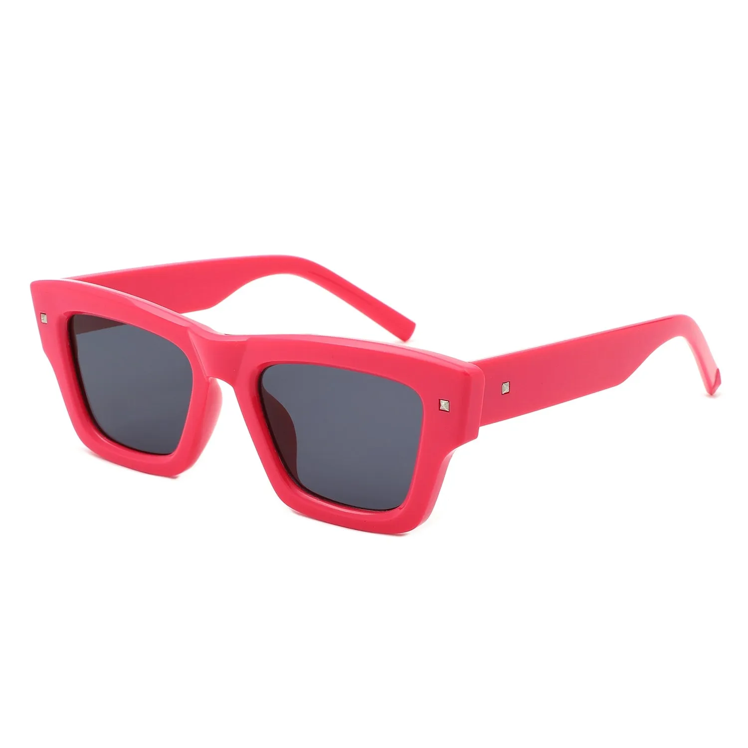Thick Frame Wayfarer Style Sunglasses in Pink