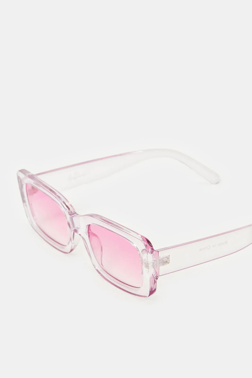 Women Pink Oversize Wayfarer Sunglasses